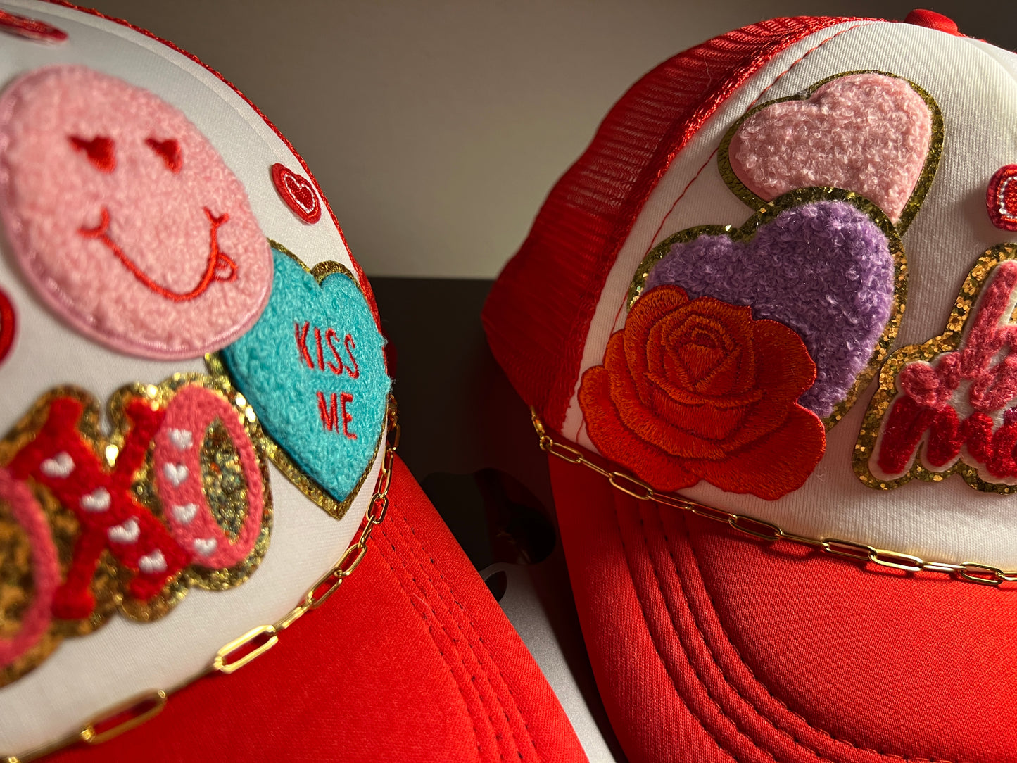 Valentines Day Custom Patch Trucker Hat