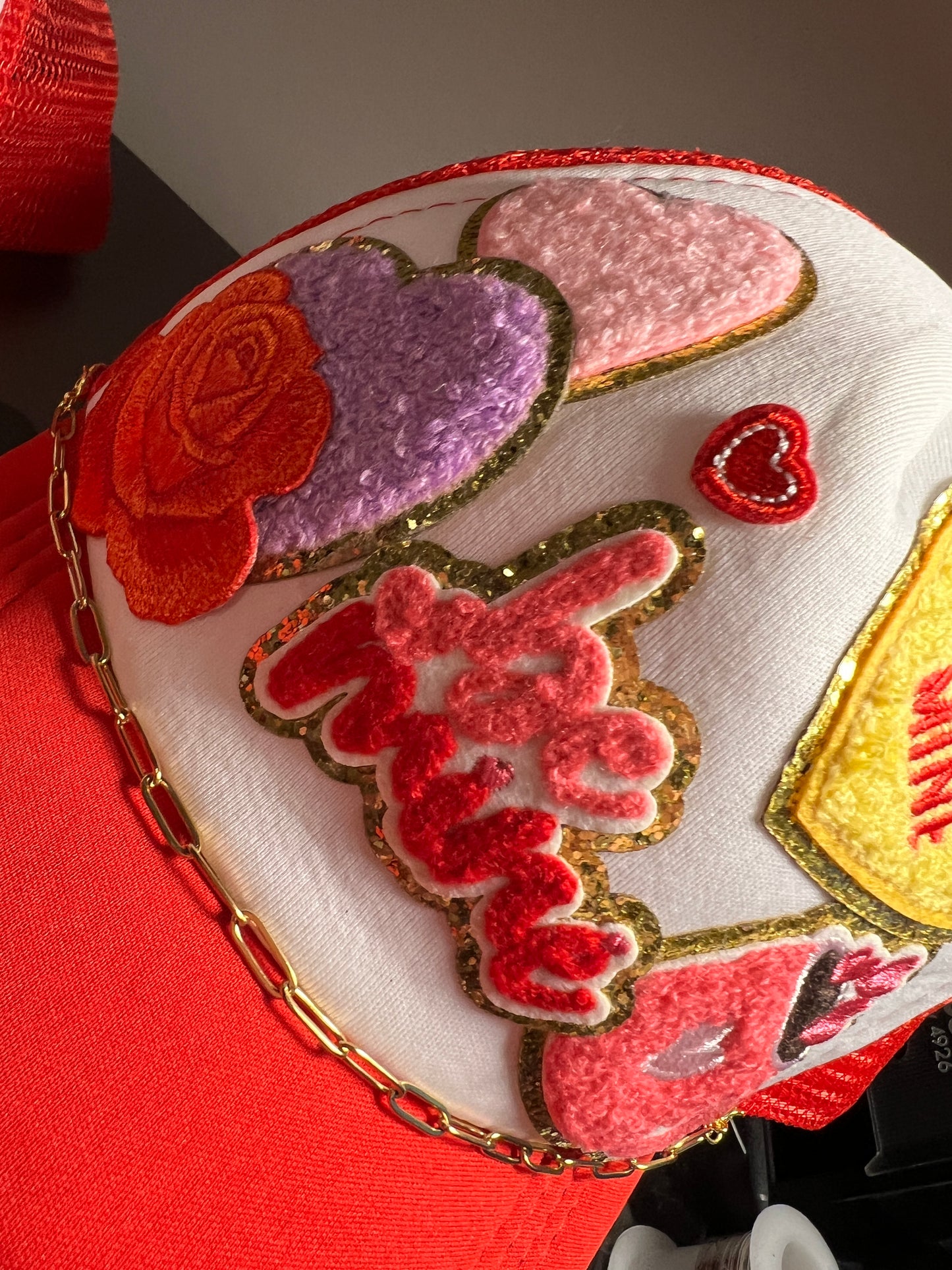 Valentines Day Custom Patch Trucker Hat