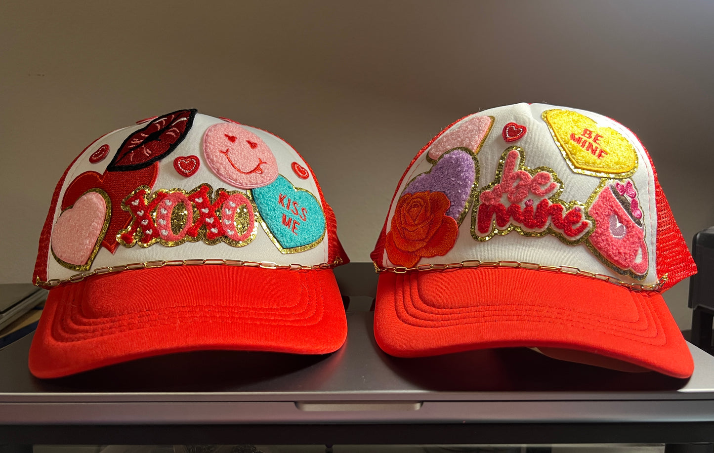 Valentines Day Custom Patch Trucker Hat