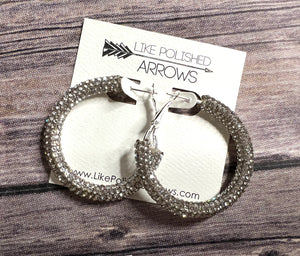 Bling Glitter Sequin Hoops in Many Colors