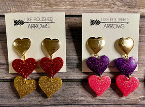 Valentines Day Glitter Hearts Lips Hoops and More!