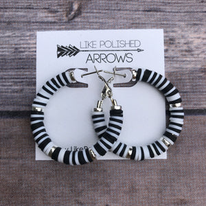 Multicolored Heishi Hoops