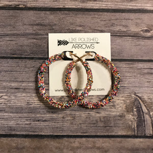 Glitter Hoop Earrings