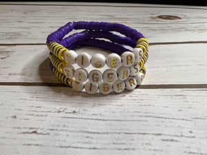 Tigers and Saints Heishi Bead Bracelets