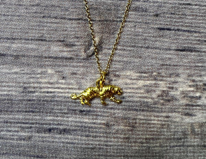 Gold-plated Tiger Pendant Necklace